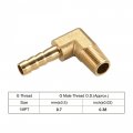 Uxcell Brass Barb Hose Fitting 90 Degree Elbow 6mm Barbed To 1 8 Pt Male Pipe Adapter Connector 2pcs