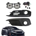 Front Fog Light Lamps Assembly For Civic 2 Door 4 2016 2017 2018 Left And Right Side Pair With Wiring Harness Switch 