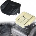 Black Driver Side Bottom Leather Seat Cover And Foam Cushion Replacement For 2003-2006 Silverado 1500 2500 3500 Hd 