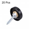 Uxcell Mirror Screws 19mm 0 75 20pcs Decorative Cap Fasteners Cover Nails Wire Drawing Black 304 Stainless Steel