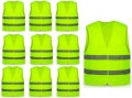Hitopin 10pcs Safety Vests Reflective High Visibility Hi Vis Jacket With 2 Strips For Traffic Work Running Surveyor And 