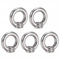 Uxcell Lifting Eye Nut M4 Female Thread 304 Stainless Steel Round Shape For Rope Fitting Pack Of 5