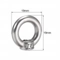 Uxcell Lifting Eye Nut M4 Female Thread 304 Stainless Steel Round Shape For Rope Fitting Pack Of 5