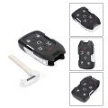 6 Button Car Remote Flip Key Fob Shell Case Xl 13580802 Compact Sturdy Replacement For Cover Emergency Included Black