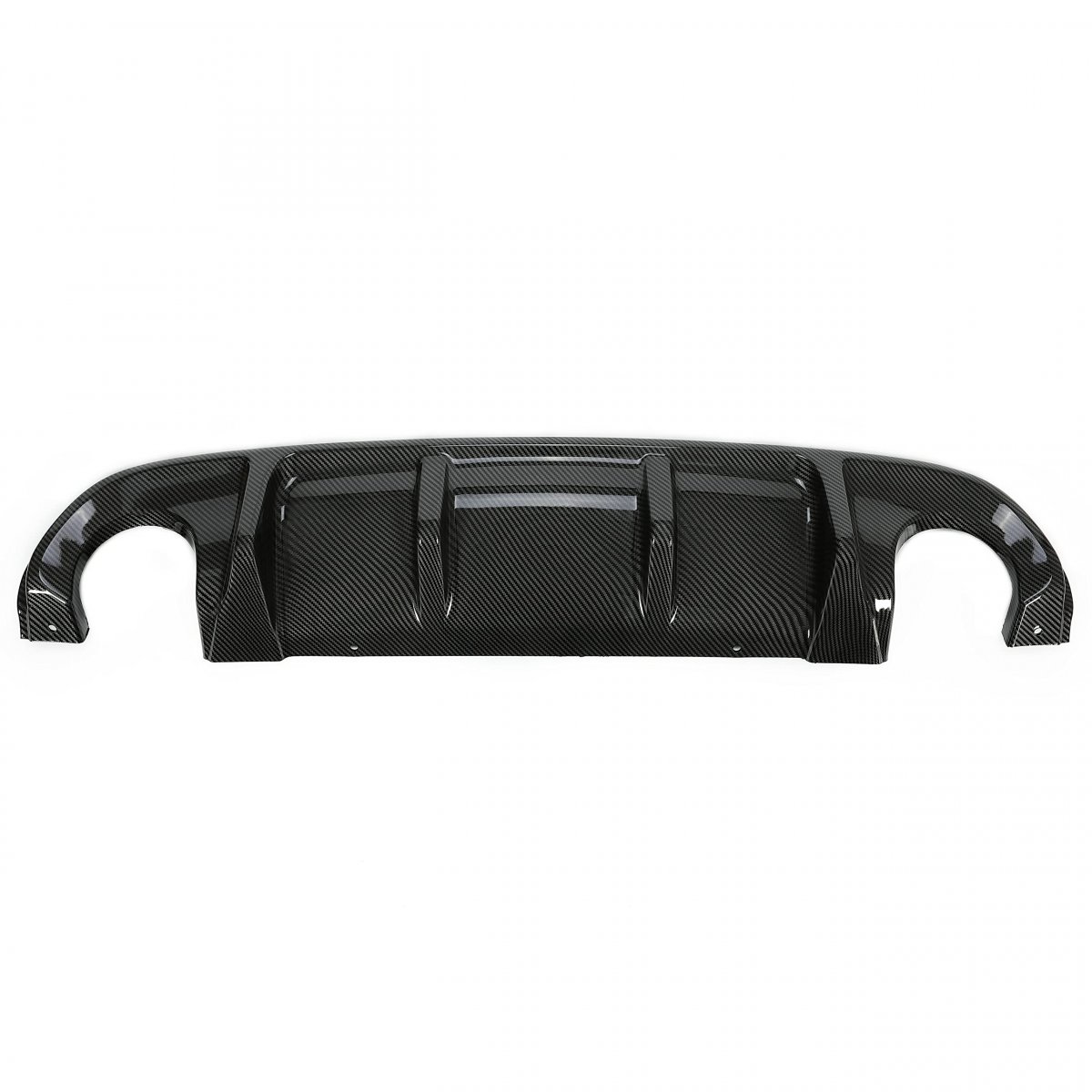 Hecasa Rear Diffuser For 2014-2017 Infiniti Q50 Bumper Lip Spoiler Splitter Carbon Fiber Color Plastic