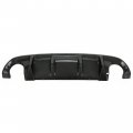 Hecasa Rear Diffuser For 2014-2017 Infiniti Q50 Bumper Lip Spoiler Splitter Carbon Fiber Color Plastic