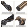 Uxcell 6pcs Jobber Drill Bits 12 5mm Black Nitride Gold Titanium Coated 4341 High Speed Steel Hss 135 Degree Split Point Twist