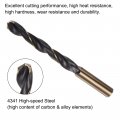 Uxcell 6pcs Jobber Drill Bits 12 5mm Black Nitride Gold Titanium Coated 4341 High Speed Steel Hss 135 Degree Split Point Twist