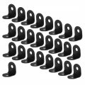 Uxcell 12 X 12mm Angle Bracket Black Corner Brace Fastener L Shaped Right Brackets Protector Shelf Support For Furniture 25pcs
