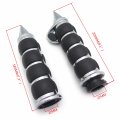 Htt- Motorcycle Chrome Spike 7 8 22mm Rubber Handlebar Grips With Assistor Control For Kawasak Mean Streak Drifter Classic