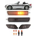 Hecasa 4 Pcs Halogen Front Bumper Light Side Marker For 1996-2002 W E37 Z3 Roadster M Coupe M Replacement 63148400409 