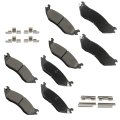 Brake Pad Sets 8pcs For Dodge Durango 2003-2006 For Ram 1500 2002-2005 D897 D898 