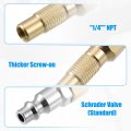 X Autohaux Air Nozzle Kit With Quick Connector Brass Screw On Tire Inflator Chuck Fits Most Pressure Gauge Inflators Gauges