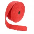 2 X 50ft Red Roll Fiberglass Exhaust Header Pipe Heat Wrap Tape 10 Zip Ties