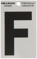 The Hillman Group 840808 3-inch Letter F Reflective Square-cut Mylar Black On Silver 
