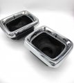 Headlight And Bezel Combo For Volvo Wg64 1996 Set 2 Halogen Chromed