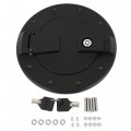 Hecasa Locking Fuel Door Compatible With 2003-2009 Hummer H2 Suv Sut Gas Cap Tank Cover Heavy Duty Aluminum Black Powder Coated