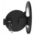Hecasa Locking Fuel Door Compatible With 2003-2009 Hummer H2 Suv Sut Gas Cap Tank Cover Heavy Duty Aluminum Black Powder Coated