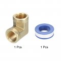 Uxcell 90 Degree Barstock Street Elbow Pipe Fitting 1 4 Inch Npt Female To Forged Brass Hose Adapter For Gas Air Oil Propane