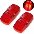 Newsuna 5 Pcs Amber Red 10 Led Trailer Side Marker Light Bullseye Tiger Eye Double Bubble Clearance 12v 4x2a Rectangular 