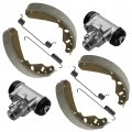 Caltric 2x Front Brake Cylinder With Left Right Wwith Shoes Compatible Kawasaki Mule 600 Kaf400b 2005-2009 
