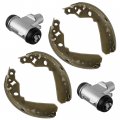 Caltric 2x Front Brake Cylinder With Left Right Wwith Shoes Compatible Kawasaki Mule 600 Kaf400b 2005-2009
