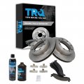 Trq Front Premium Posi Ceramic Brake Pad Rotor Kit W Chemicals