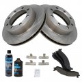 Trq Front Premium Posi Ceramic Brake Pad Rotor Kit W Chemicals