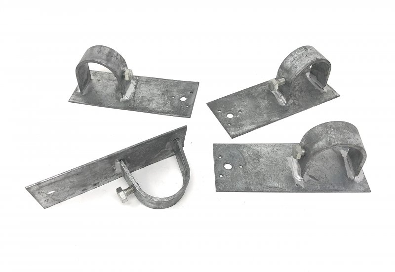 Chain Link Fence Wood To Steel End Brackets Pressed Stee Fits O D 1-7 8 Inch Round Post