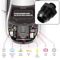 Black 10an Male To M14 X 1 5mm Metric Thread Fitting Adapter Flare Union Coupler Fuel Oil Line Hose End Aluminum Alloy For Car