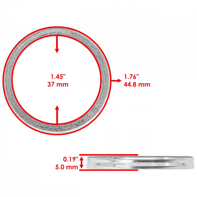 Muffler Pipe Gasket For Yamaha Rt100 1990 To 2000 And Rt180 1992 1998