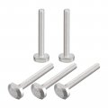 Uxcell T-slot Bolts 5pcs M6x50mm Slot Drop-in Stud Sliding 304 Stainless Steel Shape Screws For T Track