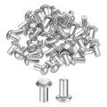 30 Pcs Brazier Head Solid Aluminum Rivets M6 Dia X 10mm Length Round Boat For Repairing Boats Machinery Aircraft Automobile 