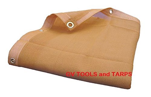 10 X Desert Tan Mesh Screen Shade Tarp With Grommets