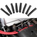 Weisen Spark Plug Protect Boot 2500 Degree Sleeve Heat Shield Cover Wire Boots For All Angled Straight Car Truck Black 8pcs 