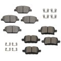 Front Rear Brake Pads D1886-9114 D1915-9085 Compatible For 2017-2019 Buick Lacrosse 2018 Chevrolet Equinox 2018-2019 Gmc