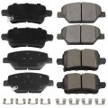 Front Rear Brake Pads D1886-9114 D1915-9085 Compatible For 2017-2019 Buick Lacrosse 2018 Chevrolet Equinox 2018-2019 Gmc
