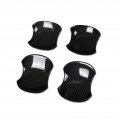 Beautost Fit For Toyota Venza 2021 2022 2023 2024 Door Bowl Handle Cover Trims Carbon Fiber Black 