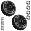 Caltric 2 Rear Brake Drum With Bearing Bolt Compatible Kawasaki Mule 2510 Kaf620 A 4x4 1994-2000