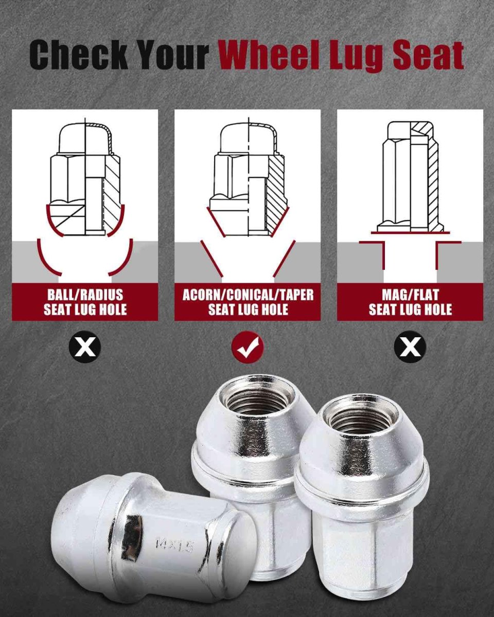 24 Piece M14x1 5 Close End Wheel Lug Nuts 1 8 In Length 13 16 Hex Chrome Alloy Steel Nut Set For Chevrolet Silverado Tahoe