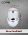 24 Piece M14x1 5 Close End Wheel Lug Nuts 1 8 In Length 13 16 Hex Chrome Alloy Steel Nut Set For Chevrolet Silverado Tahoe