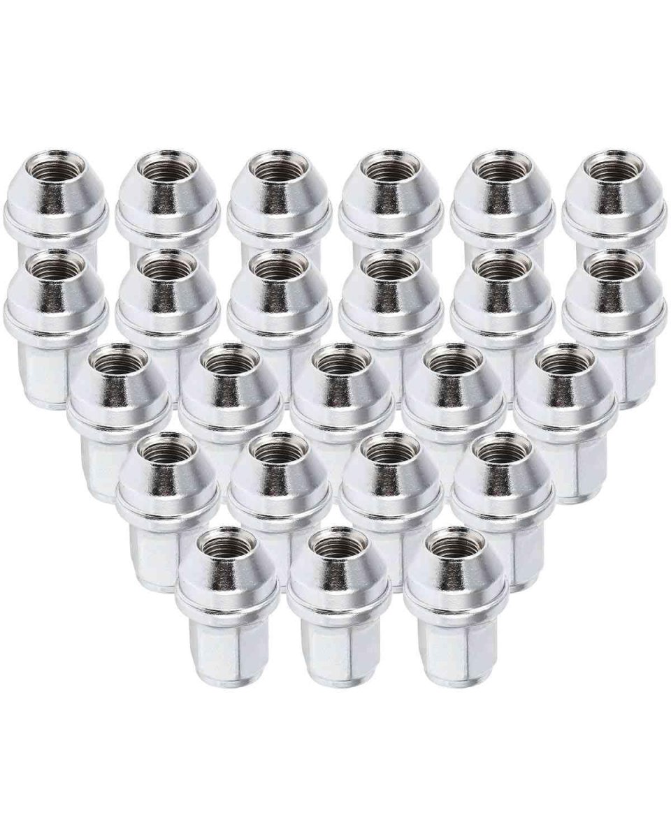 24 Piece M14x1 5 Close End Wheel Lug Nuts 1 8 In Length 13 16 Hex Chrome Alloy Steel Nut Set For Chevrolet Silverado Tahoe