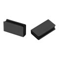 2pcs 1 6 Non Magnetic Latch Clamp Steel Glass Cabinet Clips Metal Rectangular Adjustable Frameless For Door Wardrobe Black 