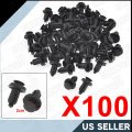 Uxcell 100 Pcs 10mm Push Type Fender Bumper Clips