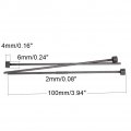 Auniwaig 10pcs Ejector Pin Punch 2mm Shank Dia 4mm Flat Head Thickness 6mm 65mn 100mm Total Length Punching Rod Replacement