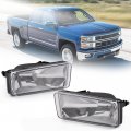 Gplus Clear Lens For Chevy Silverado Suburban 2007-2013 Fog Lights Lamps Factory Style 08 09 10 11 12 