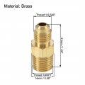 Uxcell Brass Pipe Fitting 1 4 Sae Flare To 4npt Male Thread Tubing Adapter Hose Connector For Air Conditioner Refrigeration