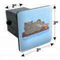 Catfish Mercat Cat Mermaid Sitting On Log Tow Trailer Hitch Cover Plug Insert