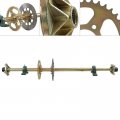 Denestus New 1120mm 44 Go Kart Live Rear Axle Complete Kit With Sprocket Brake Disc Pillow Block Wheel Hubs For Diy Or Atv Quad