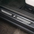 Ipick Image For Ford New Bronco Logo Real Carbon Fiber 4 Pcs Universal Door Sill Step Protector Guard Decal Plates